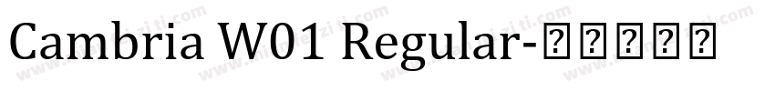 Cambria W01 Regular字体转换